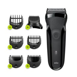 Afeitadora Facial Braun Series 3 300BT Inalámbrica 30min Seco y Mojado Recortador Carga Rápida