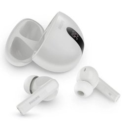 Auriculares Philips TAT2520WT/00 inalámbricos Bluetooth con Cancelación Activa de Ruido, resistentes al agua, blancos