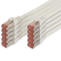 Digitus 10x Cable de Red Cat6 S/FTP S-STP 0.25 m Blanco