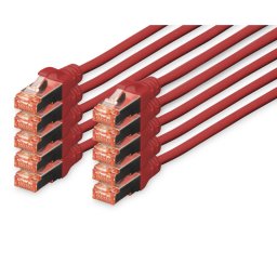 Digitus Cable de Red S-FTP Cat. 6 LSZH 1m Rojo 10 Unidades