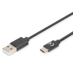 Digitus Cable USB a USB Type-C 2.0 1m Negro