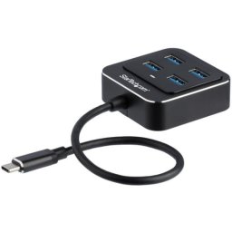 Startech Hub Compacto USB-C de 4x USB 3.1 Negro