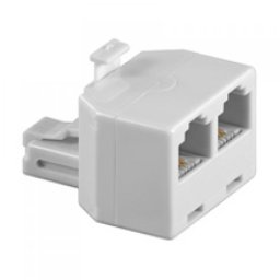 Goobay Bifurcador RJ11 para Telefonía Blanco
