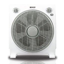 Sogo Ventilador Box Fan 45W Blanco/Gris