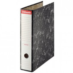 Esselte Archivador de Palanca Cartón Jaspeado Negro