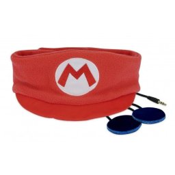 Blade Auriculares Infantiles Planos con Banda Ajustable Lavable Super Mario