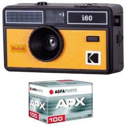 Cámara analógica Agfaphoto Kodak i60 reutilizable con película ISO 100 y flash integrado
