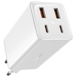 Cargador Baseus GaN6 Pro 65W 4 Puertos USB-C/USB-A Carga Rápida Seguridad Avanzada