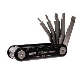 Herramienta multifunción de bolsillo Caruba D232331 compacta con destornilladores y llaves Allen