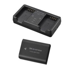 Kit Cargador y Batería OM SYSTEM BCX-1 BLX-1 2280 mAh USB-C Compatible OM-1
