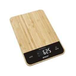 Báscula de cocina SOGO BAC-SS-3944 bambú pantalla táctil 5 kg precisión 1 g