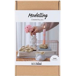 Kit de modelado Creativ Company 977844 Beige Ton masa creativa 31x18x5 cm
