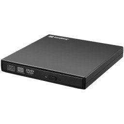 Grabadora DVD externa Sandberg USB Mini DVD Burner negra USB 2.0 portátil
