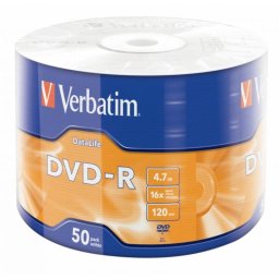 DVD en blanco Verbatim 43791 4,7 GB 16x pack 50 unidades superficie mate