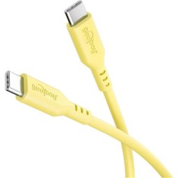 Cable USB-C Goobay 77742 1,5 m Amarillo carga rápida silicona
