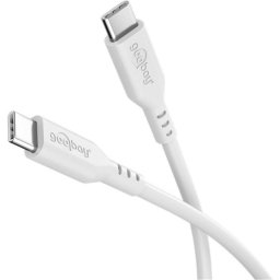 Cable USB-C Goobay 77743 1,5 m Blanco carga rápida y transferencia 0,48 Gbit/s
