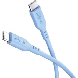 Cable USB-C Goobay 77741 1,5 m Azul carga rápida silicona