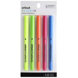 Cricut Infusible Ink Pack 5 Rotuladores Fluorescentes 1mm