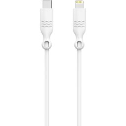 Just Green Cable Ecológico Lightning a USB-C Macho/Macho 2m Blanco