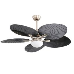 Fabrilamp Tropical Ventilador de Techo con Motor y Luz 35W Níquel