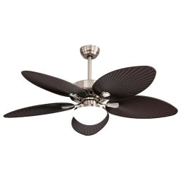 Fabrilamp Borasco Ventilador de Techo con Motor DC y Luz LED 35W Color Níquel