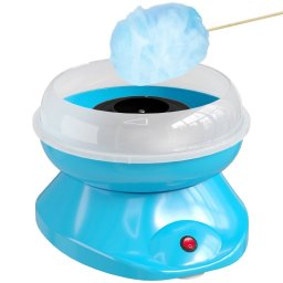 Homcom Máquina De Algodón De Azúcar 450w-550w Con 10 Palitos Para Fiestas Azul