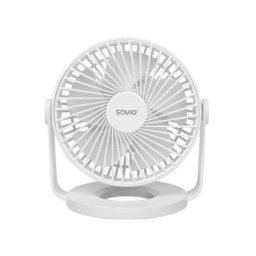 Ventilador Savio AD-01 White USB-C 4 Modos Regulable Batería 360°