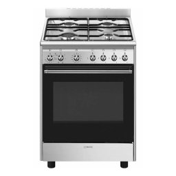 Cocina Smeg Concert CX60GMX Acero Inoxidable 4 Fuegos Horno Eléctrico 70L