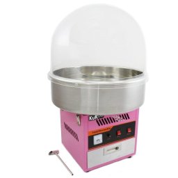 Máquina de Algodón de Azúcar MonsterShop Acero Inoxidable con Domo y 600 Palos