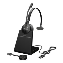 Auriculares Jabra Engage 55 SE inalámbricos DECT para oficina con cancelación de ruido y micrófono, optimizados para Microsoft Teams, color negro