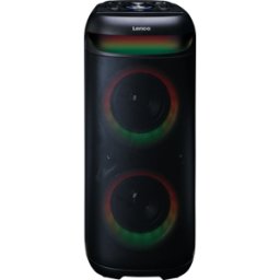 LENCO PA-210BK - Altavoz, Bluetooth, estéreo, efectos de luz, negro