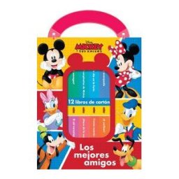 Disney: Mickey Y Sus Amigos - Los Mejores Amigos - Mi Primera Biblioteca - 12 Libros De Carton - Pi Kids