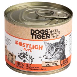 Dogs'n Tiger Adult 12 x 200 g comida húmeda para gatos - Pavo