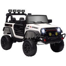 Aiyaplay Coche Eléctrico Para Niños De +3 Años Con Batería 12V Bluetooth Blanco