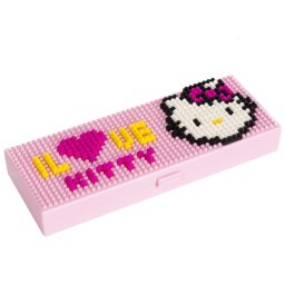Estuche Portatodo Infantil Diseño Gatita. Frontal Con Piezas Extraíbles Para Personalizar El Diseño.
