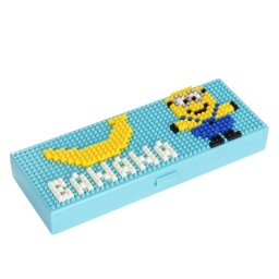 Estuche Portatodo Infantil Diseño Banana. Frontal Con Piezas Extraíbles Para Personalizar El Diseño.