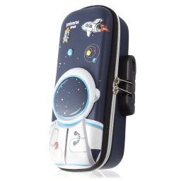 Estuche Portatodo Con Diseño Espacial En 3d. Cremallera Con Bloqueo De Seguridad Por Combinación.