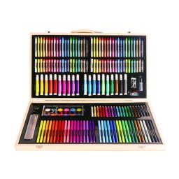 Set Bellas Artes Profesional 180 piezas Maletín Madera Rotuladores Lápices Accesorios