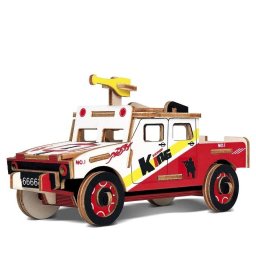 Puzzle 3D Madera Hummer Dam Electronics 44 Piezas 16,2x7x8,5 cm
