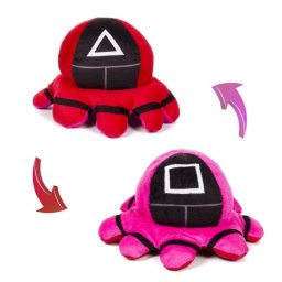 Peluche Pulpo Reversible Pau Squid 20 cm Vigilante Triángulo Rosa/Multicolor