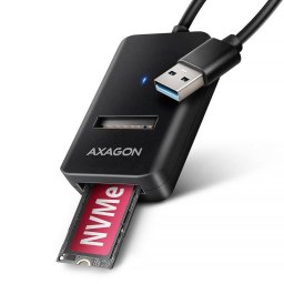 Caja externa Axagon ADM2-AM M.2 Plástico Negro USB-A 10Gbps con LED
