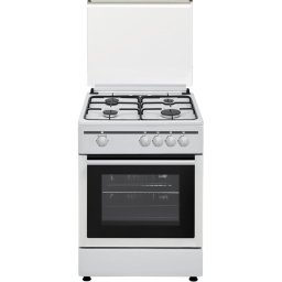 Vitrokitchen CB55BN Cocina de Gas Natural 4 Zonas + Horno Blanca