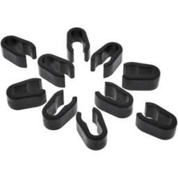 K&M ; Cable Holder 15mm 10x Negro