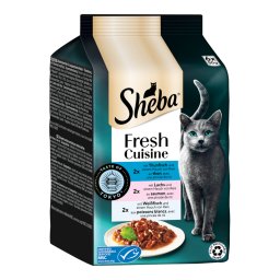Sheba Fresh Cuisine Taste of Tokyo - 6 x 50 g - Atún, salmón y pescado blanco en salsa