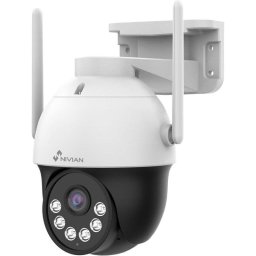 Cámara WiFi NIVIAN 2K Super HD WiFi-6 Visión Nocturna Dual y Detección IA Exterior