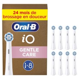 Recambio para Cepillo Oral-B iO Gentle Care Pack 8 Unidades Suave Blanco