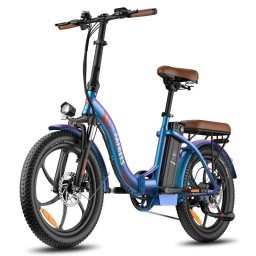 Bicicleta Eléctrica Fafrees F20 Pro Motor 250W Batería 36V18Ah Neumáticos 20" Frenos Disco Mecánicos Aurora Azul