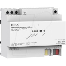 GIRA 213800 - Fuente de alimentación KNX 1280 mA con estrangulador integrado