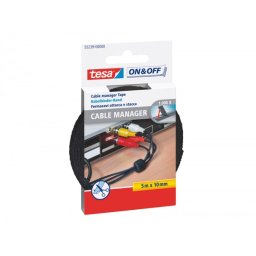Velcro adhesivo tesa para agrupar cables 5 m x 10 mm color negro