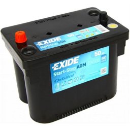 Batería de arranque AGM Exide 12v 50Ah 800A EK508